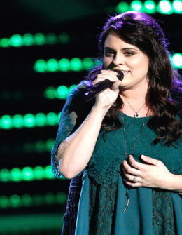 See inspiring singer Brittney Lawrence of Team Blake perform "Warrior" by Demi Lovato during her blind audition on "The Voice" (season 10 episode four.)