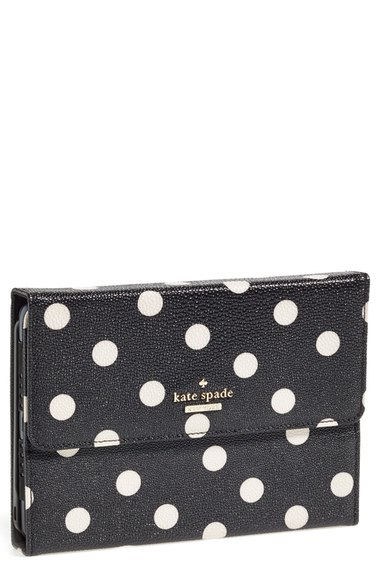 kate spade new york 'cedar street - dot' iPad mini keyboard case black deco beige