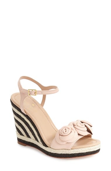 kate spade new york 'jill' espadrille wedge sandal (Women) pale pink nappa