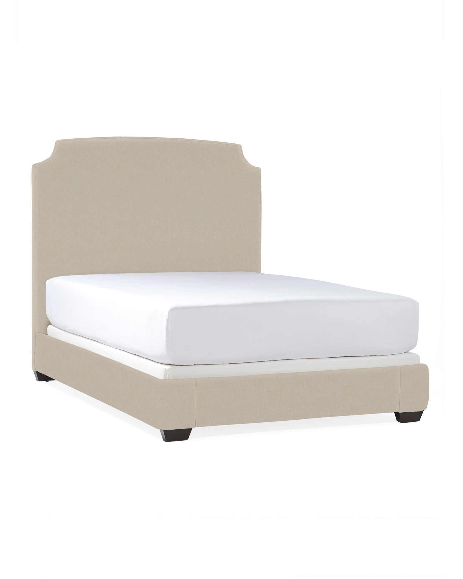Serena & Lily Fillmore Bed - Tall Fabric: Linen Fabric Sand