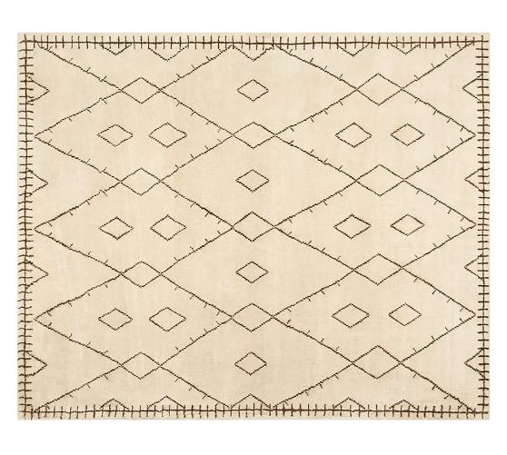 AYDA HAND-KNOTTED RUG - NATURAL Pottery Barn spring friends and family event
