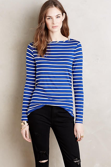 Amour Vert Stripe Utilitarian Tee Blue Motif Anthropologie