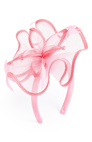 August Hat Feathered Floral Fascinator Headband Pink kentucky derby hats for women