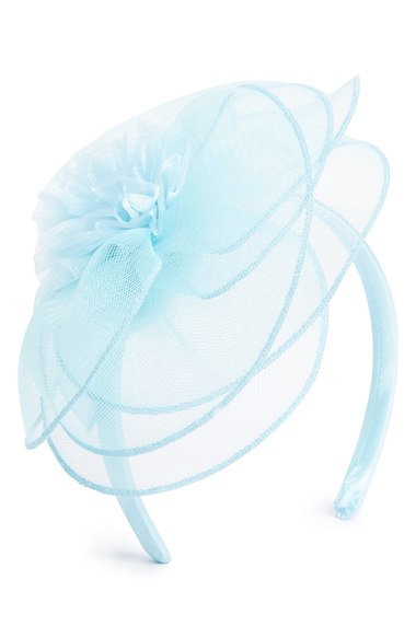 August Hat Floral Fascinator Headband Mint