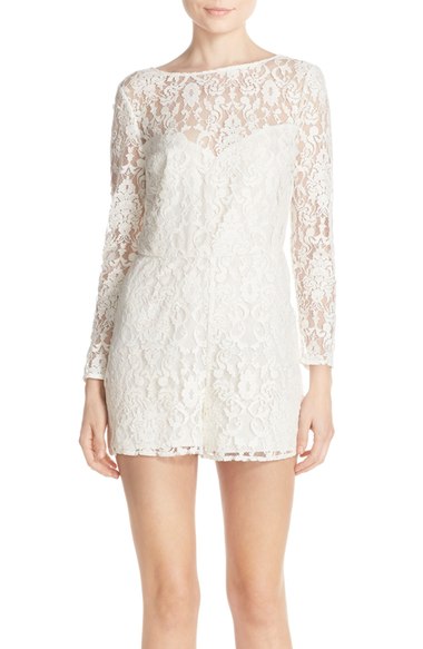 BB Dakota 'Dash' Lace Romper Ivory