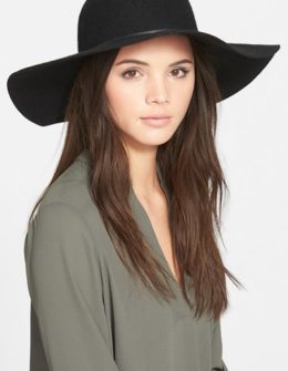 BP. Rope Trim Floppy Felt Hat Black
