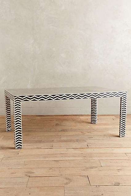 Darlington Dining Table Black and White Anthropologie extra 40% off sale
