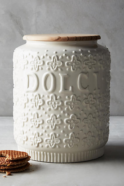 Dolci Canister Ivory Anthropologie