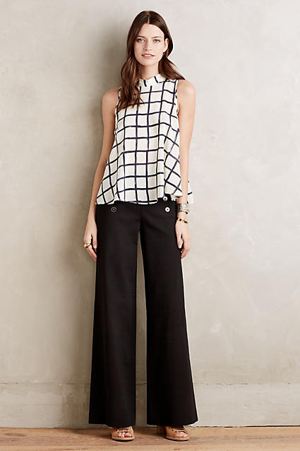 Elevenses Shipmate Wide-Legs Black or White Anthropologie Extra 40% Off Sale