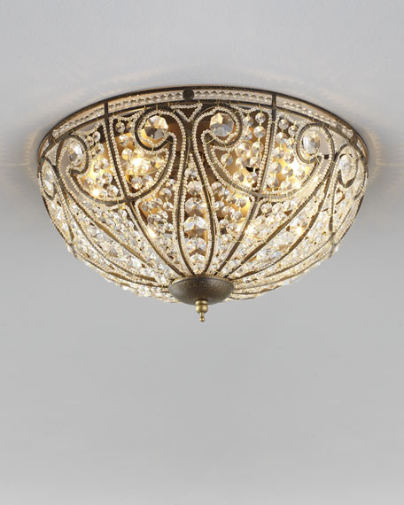 Elizabethan Large Flush-Mount Ceiling Light Horchow bedroom sale