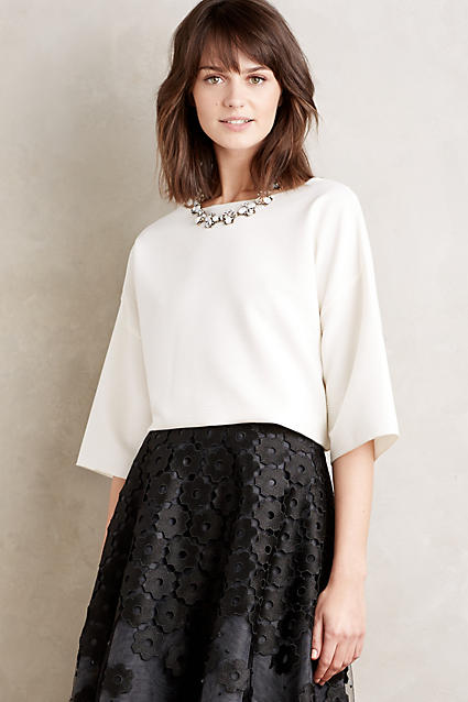 Everleigh Intaglio Midi Top White Anthropologie
