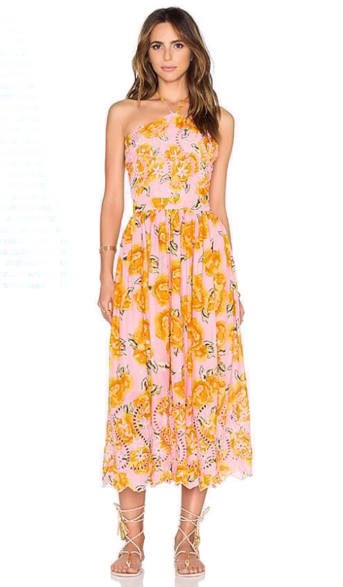 FARM Floral Print Halter Dress Print Pink Boto Chita kentucky derby dresses halter dresses