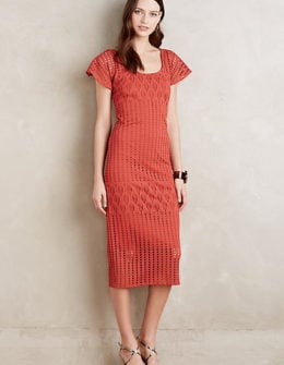 HD in Paris Piacere Midi Dress Dark Orange Anthropologie