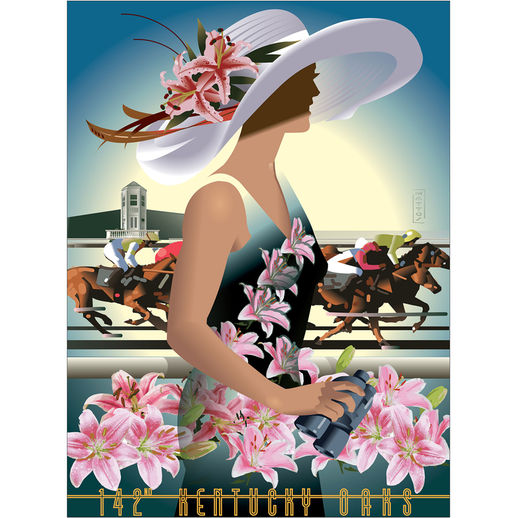 KENTUCKY DERBY 18" X 24" OFFICIAL 142 KENTUCKY OAKS POSTER