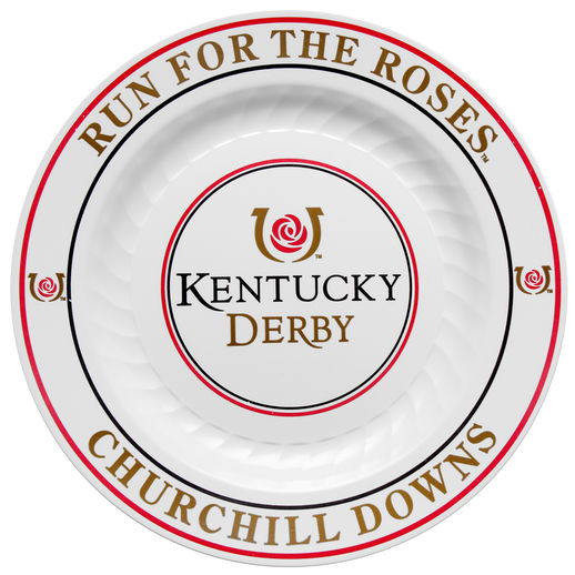 KENTUCKY DERBY ICON 4-PACK 10.25" PLASTIC PLATES Run For The Roses Churchill Downs