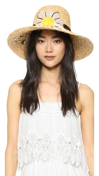 Kate Spade New York Embroidered Daisy Sunhat Fresh White kentucky derby hats for women