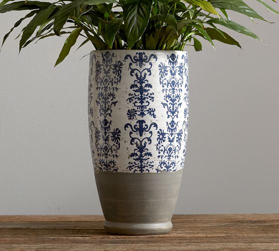 LILIAN FLORAL PRINT VASE Pottery Barn