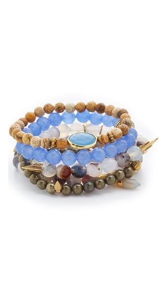 Lacey Ryan Loyalty Bracelet Set Agate, Jasper, Pyrite, Chrysoprase  Shopbop Friends and Family Sale