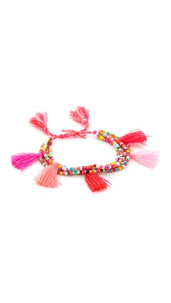 Lead Tassel Multi Strand Bracelet Pink Mix Shopbop