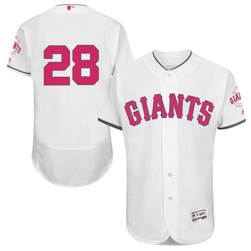 MAJESTIC BUSTER POSEY SAN FRANCISCO GIANTS WHITE 2016 HOME MOTHER'S DAY FLEX BASE JERSEY mother's day san francisco giants jerseys for mom