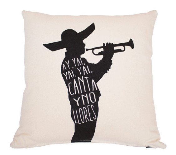 Mexican Throw Pillow Cielito Lindo Canta Y No Llorest Pillowcase (1321Designs) cinco de mayo mexican inspired home decor