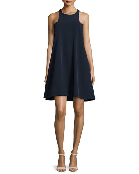 Milly Angular Sleeveless A-Line Dress Navy Blue a-line dresses for the kentucky derby