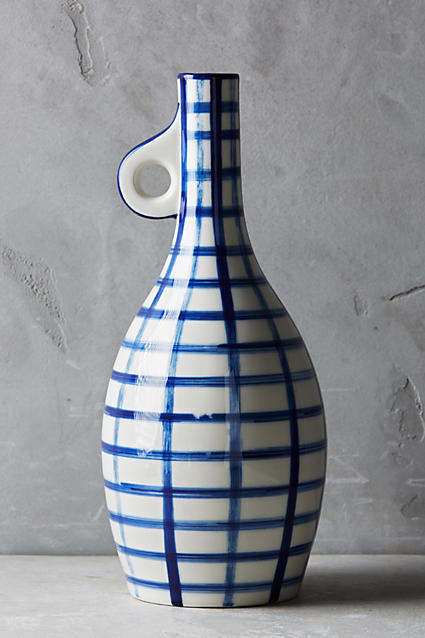 Milos Stripe Blue Vase Anthropologie Extra 40% Off Sale