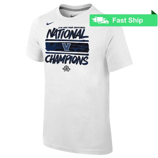 NIKE VILLANOVA WILDCATS YOUTH WHITE 2016 NCAA MEN'S BASKETBALL NATIONAL CHAMPIONS LOCKER ROOM T-SHIRT villanova wildcats national champions shirts 