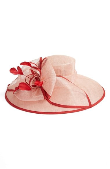 Nordstrom Feathered Sinamay Hat Blush Pink kentucky derby hats for women