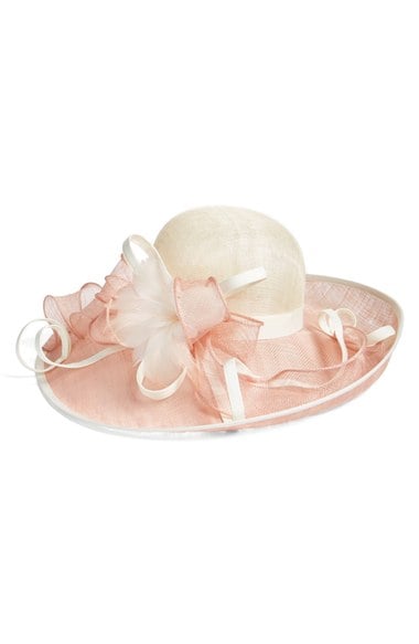 Nordstrom Floral Sinamay Hat Blush Pink kentucky derby hats for women