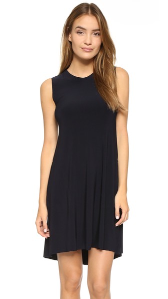 Norma Kamali Kamali Kulture Sleeveless Swing Dress Midnight
