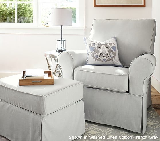PB Kids Comfort Swivel Rocker & Ottoman pottery barn nursery furniture sale