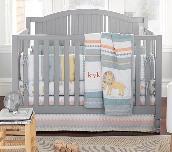 Pottery Barn Kids Catalina 3-In-1 Convertible Crib Charcoal Simply White pottery barn nursery furniture sale