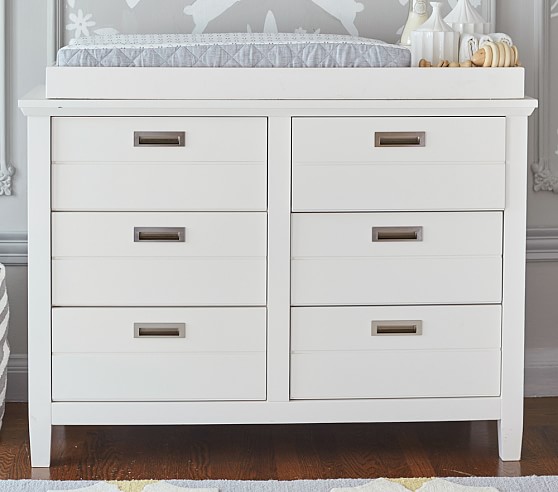 Pottery Barn Kids Emery Dresser & Topper Set Simply White Charcoal pottery barn nursery furniture sale