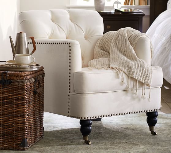 Pottery Barn TUDOR UPHOLSTERED ARMCHAIR