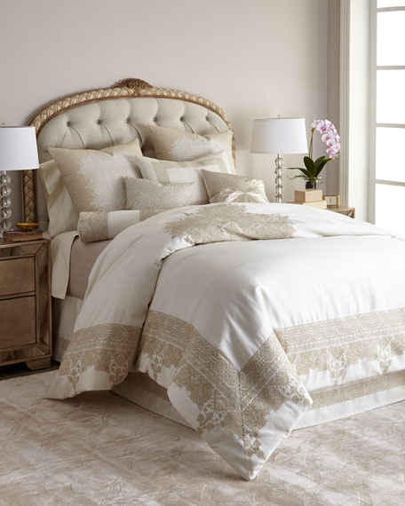 Queen Mirabell Duvet Cover Ivory Horchow Bedroom Sale