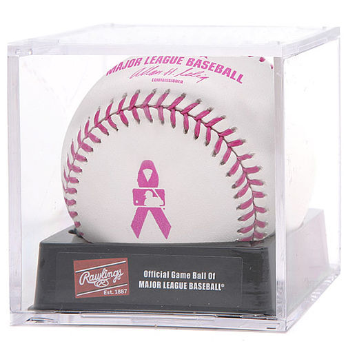 RAWLINGS PINK:WHITE OFFICIAL MOTHER'S DAY BASEBALL WITH CASE
