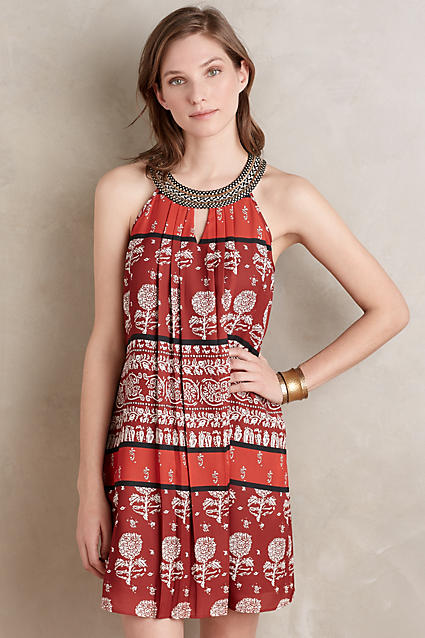 Ranna Gill Kaza Swing Dress Red Motif casual swing dresses