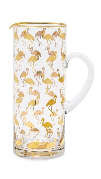 Rosanna, Inc. Flamingo Pitcher Clear/Gold Shopbop