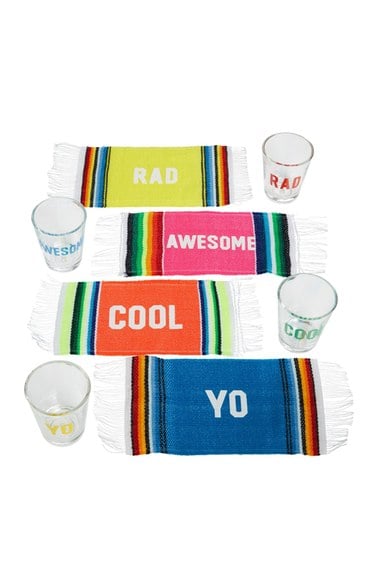 Sisters of Los Angeles 'Baja' Shot Glasses & Coasters (Set of 4) Multi cinco de mayo 