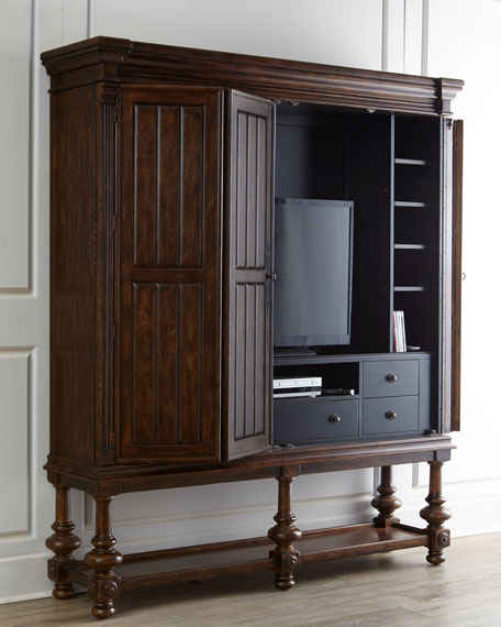 Sonoma Entertainment Cabinet Barrel Oak Horchow bedroom sale