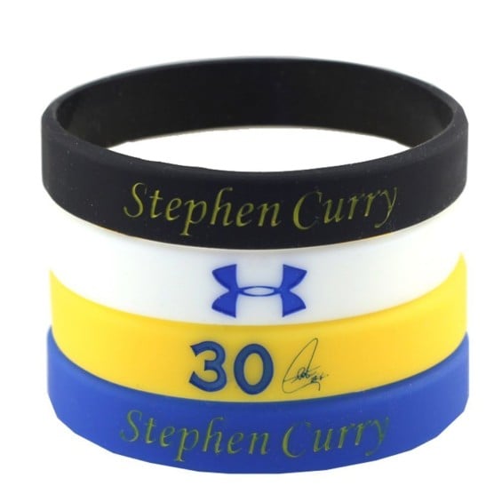 Stephen Curry Wristband Bracelet Baller Band 4 Pcs/set 7.5" (19cm) Perimeter Packed in Gift Box