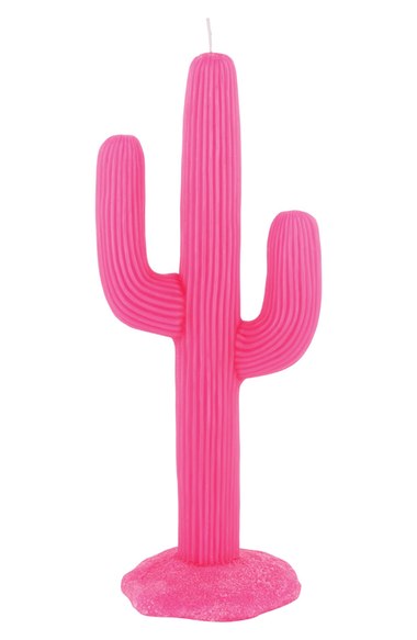 Sunnylife Cactus Candle Pink cinco de mayo home decor mexican nopales