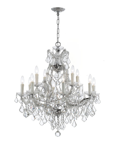 Swarovski Crystorama Maria Theresa 13-Light Elements Crystal Chrome Chandelier Clear Horchow