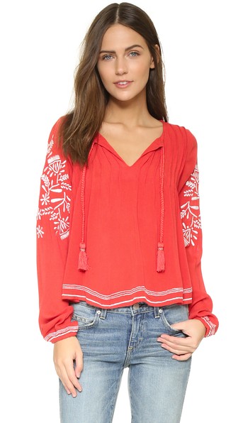 TULAROSA Rose Top Color Watermelon Shopbop Friends and Family Sale