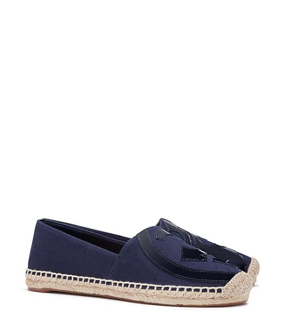 Tory Burch LONNIE FLAT ESPADRILLE Color Bright Navy, Ivory, Chambray Tory Burch Spring Event Sale
