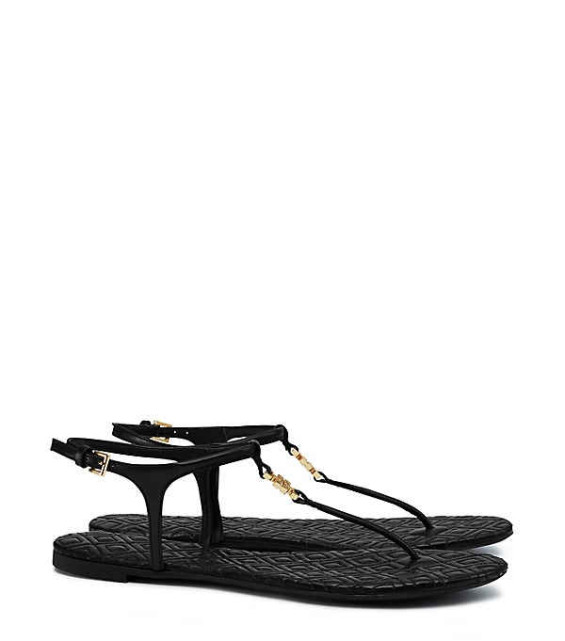 Tory Burch MARION QUILTED SANDAL Black, Poppy Red, Sand