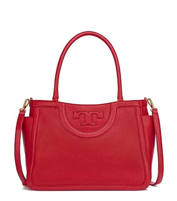 Tory Burch SERIF-T SATCHEL Vermillion Red tory burch spring event sale