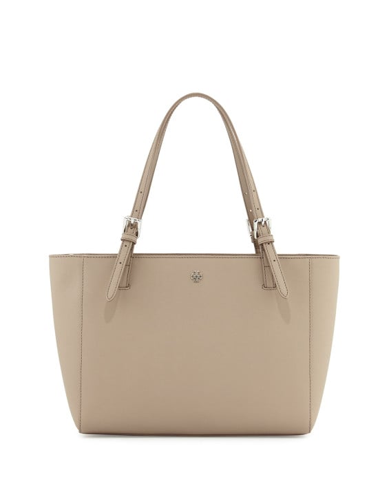 Tory Burch York Small Saffiano Leather Tote Bag French Gray Neiman Marcus