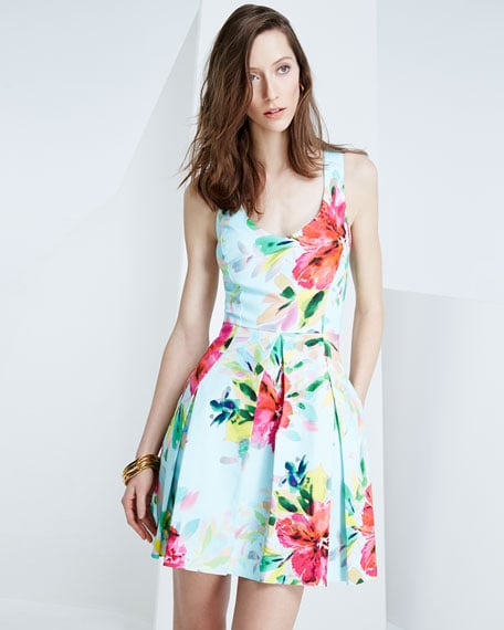Trina Turk Floral-Print Fit-&-Flare Dress Multi Colors fit and flare dresses kentucky derby party